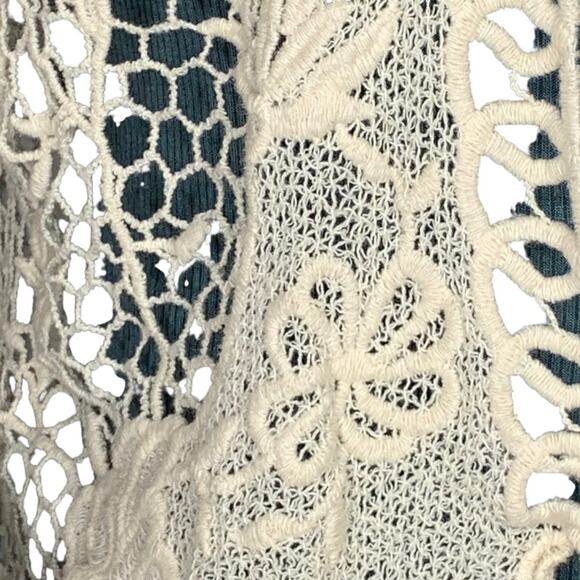 Free People Worn on TV Crochet Vest Cover Up Cream Size One Size - Picture 12 of 16
